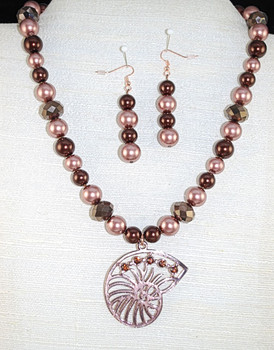 Full view of Shell necklace set