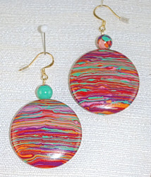 Full front view of earrings