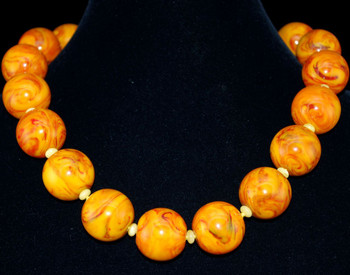 Choker length Golden Baltic sea & Butterscotch Amber necklace