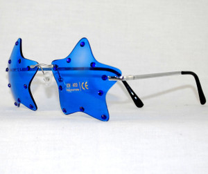 5-Star Blue Crystal custom Patriotic Sunglasses