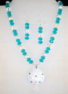 Full front view of necklace set