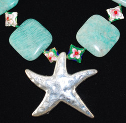 Detail view of Starfish pendant