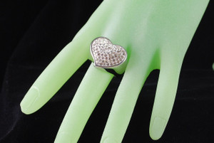 Heart Crystal Ring on hand model