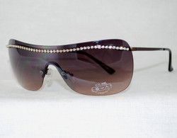 Bling Crystal Rimless Rhinestone Uni-Lens Sunglasses