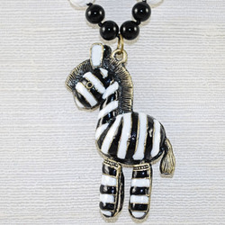 Close up view of Zebra pendant