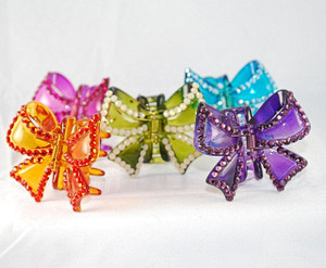 5 color choices of Swarovski Crystal medium hair clips