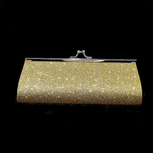 Front view of evening bag w/clasp