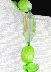Detail view of lantern vintage beads