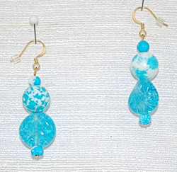 Up Close view of drop earrings