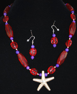 Full view of Starfish necklace set