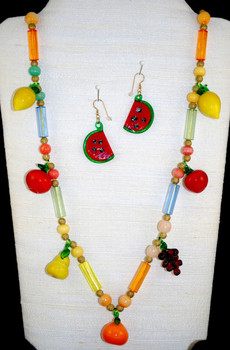 Full view of glass necklace set