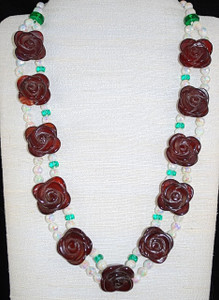 Full view of double strand necklace