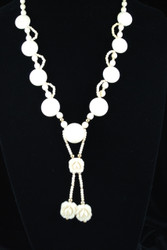 Two vintage Ivory necklaces into one.