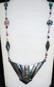 Full view of re-purposed vintage necklace