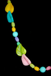 Beads against black background
