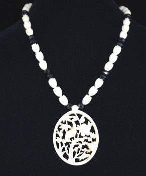 Vintage Ivory necklace full view