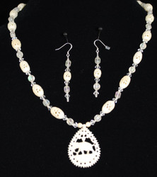Front view of 23" necklace set