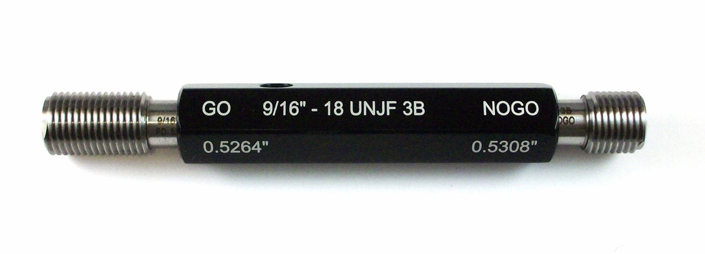 Used 9/16" x 18 UNF Go No Go Plug Thread Gauges 