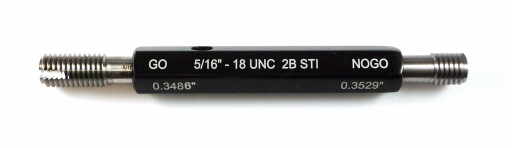 5/16-18 UNC-2B Thread Plug Gage Go NoGo 