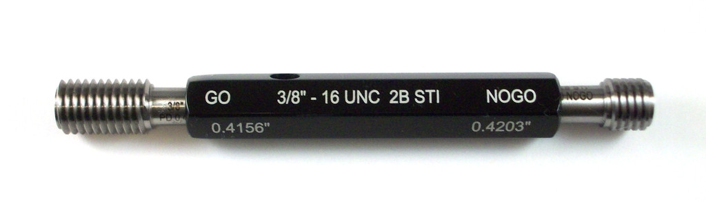 3 8 16 Unc Class 2b Sti Taperlock Screw Thread Insert Plug Gage Set The Rymon Company