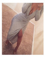 Sexy Plunging Nedk Long Sleeve Gray High Slit Dress