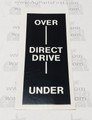 Over/Under Hydraul-Shift Decal (166435A)
