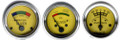 Set of 3 Yellow Faced Gauges