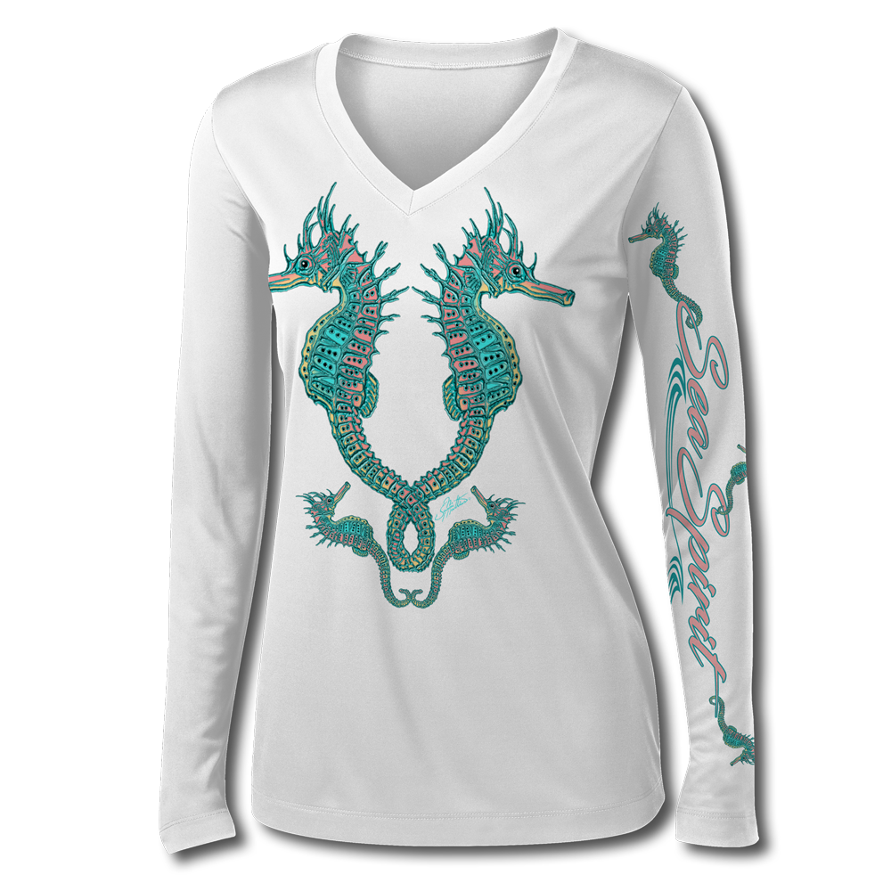 Women's Black Crappie V-neck - Jason Mathias Art Studios