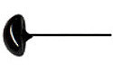 Glass Eyes (on wire)   10mm  Black - pack of 5 pr