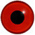 Glass Eyes (on wire) 9mm Red