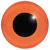 Glass Eyes  (on wire)  Orange 4mm