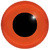 Glass Eyes (on wire) 8mm - Red/Orange