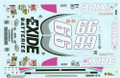 1312 #99 Exide 1998 Jeff Burton