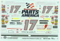 1163 #17 Parts America 1996 Darrell Waltrip