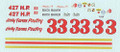 #33 Holly Farms Poultry 1963 Buck Baker