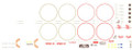 1183 1960's red line & gold line sidewall tires 1/18(red,gold circles, accessory decals)
