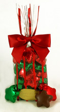 Red and Green Stars, Milk Chocolate- Gift Bag