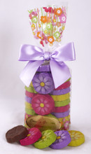 Gerbera Daisies, Milk Chocolate-Gift BAG, 8 oz.