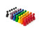 Pegs and Jokers game set comes with 40 high quality Wooden pegs - 5 each of eight colors