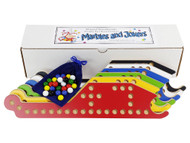 Marbles and Jokers complete 6-player game set includes 30 colorful glass marbles