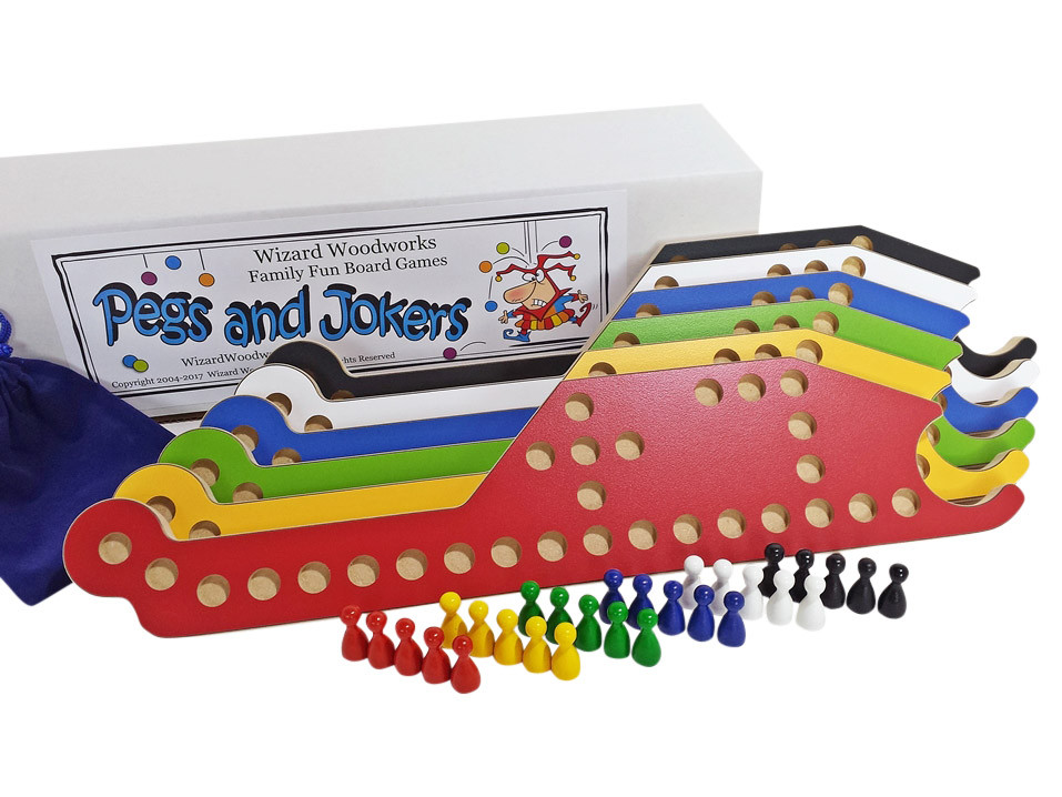 Pegs and Jokers 6-player Game.- In Stock & Free Shipping!