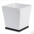 BLACK & WHITE CERAMIC WASTEBASKET