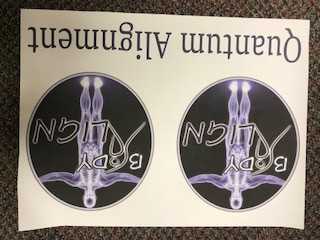 Mat is 18 X 24   You may stand on the mat in the two designated places and call your body into alignment with the alignment code.