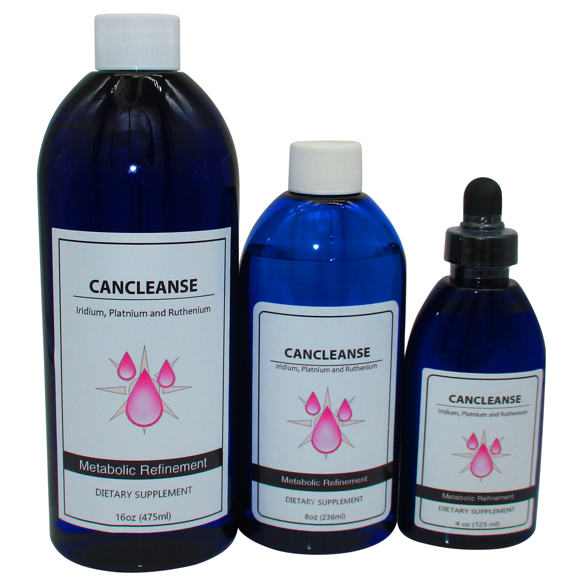 CanCleanse bottles 4, 8 and 16 ounce