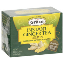 Instant Ginger Tea lemon in green box 