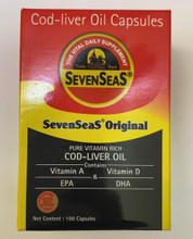Cod liver oil capsules in Red and Black box 