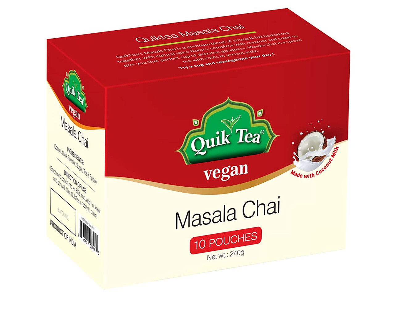 Quik Tea Unsweetened Vegan Masala Chai 10 Pouches Caribbean Supercenter 