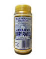 Blue Mountain Curry Powder in a plastic bottle with Blue and Yellow labeling 