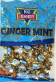 Ginger Mint KC Candy wrapped individually in a clear plastic with Blue labeling 