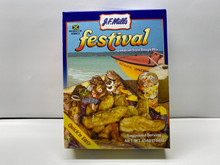 J.F.Mills festival Jamaican dough mix 12oz in a cardboard box.Add water and fried to a golden brown mostly eaten with fish
